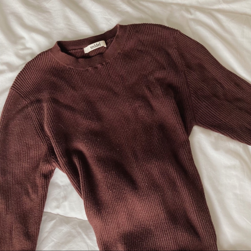 🌼SOLD🌼 Brown three quarter sleeve top 🐻🤎